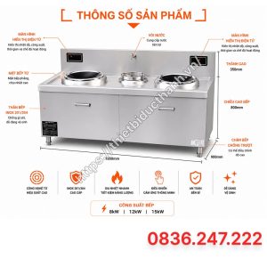 Thông số kỹ thuật bếp từ đôi mặt kính